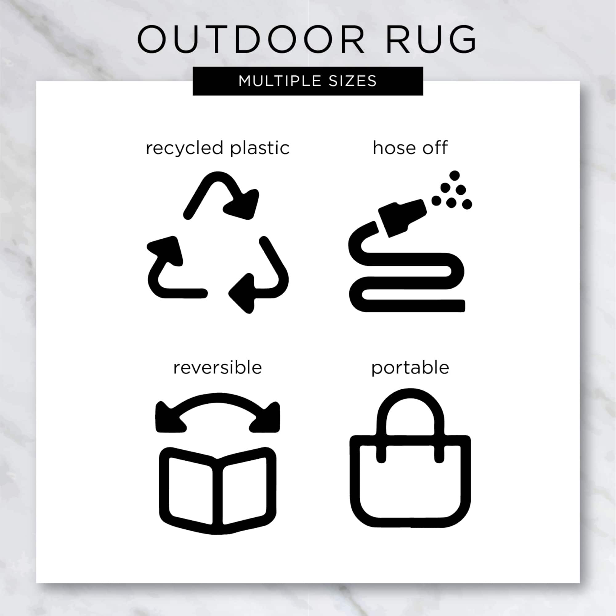 DII® Multi Tone Striped Outdoor Rug